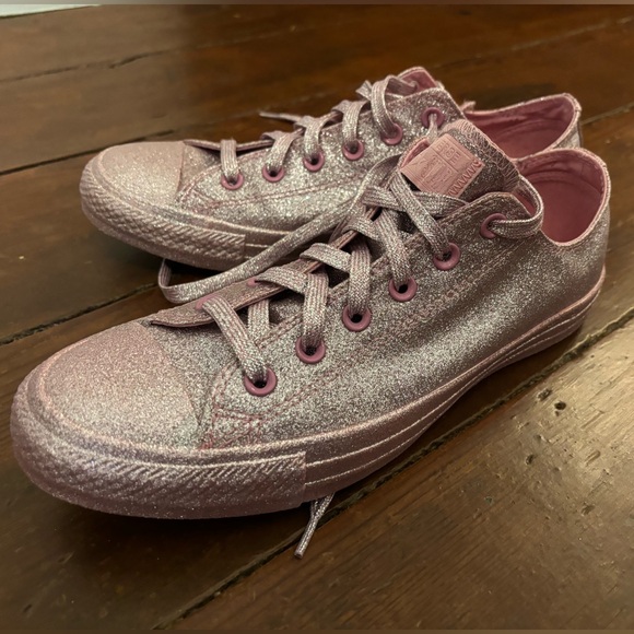 Converse Pink Glitter Sneakers - Picture 1 of 4